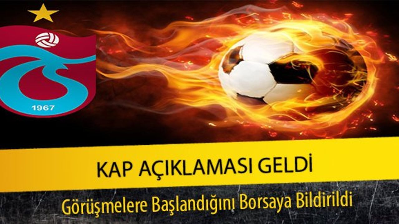 Trabzonspor'dan Kap'a Açıklama