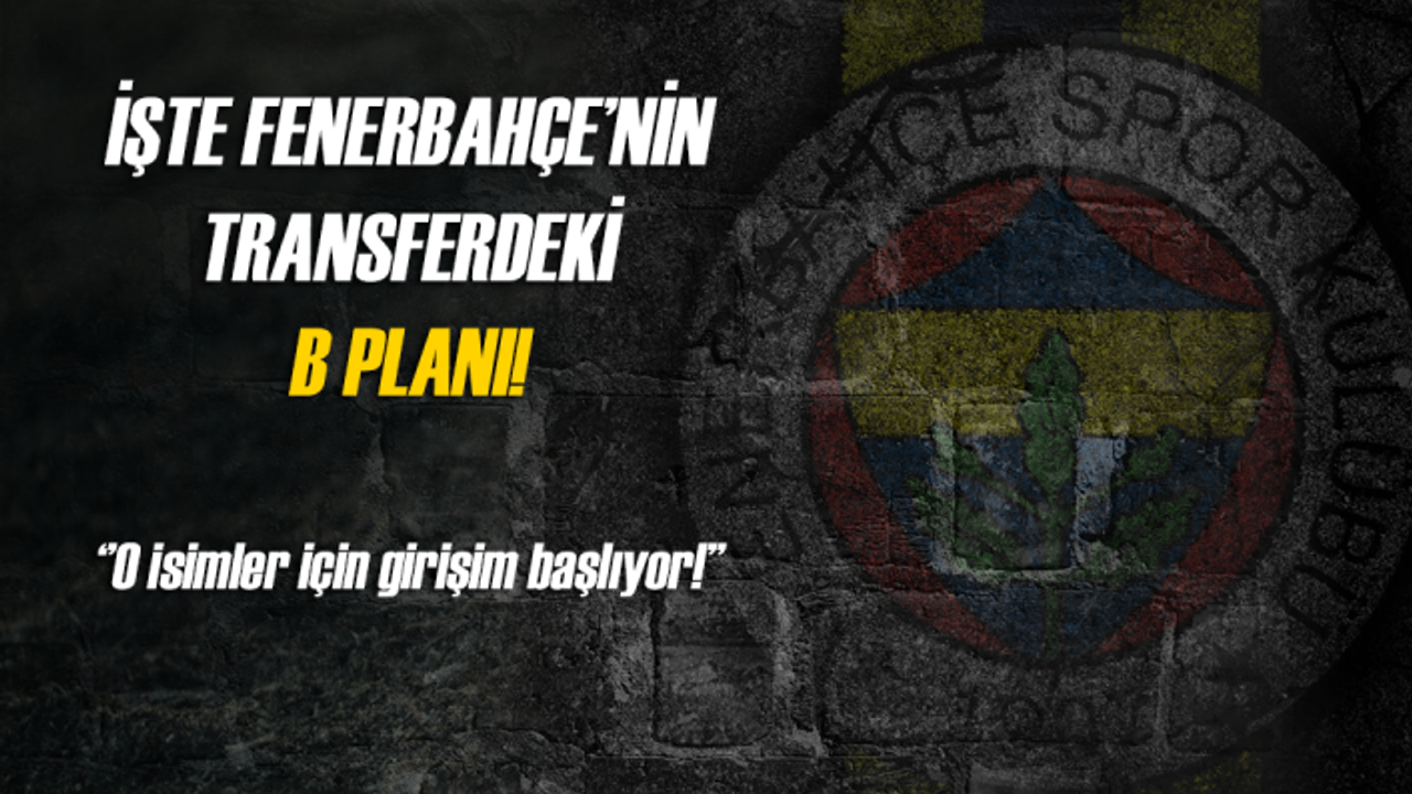 İşte Fenerbahçe'nin transferdeki B planı!
