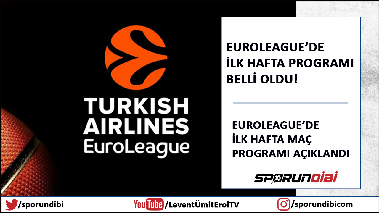 EuroLeague'de ilk hafta programı belli oldu!