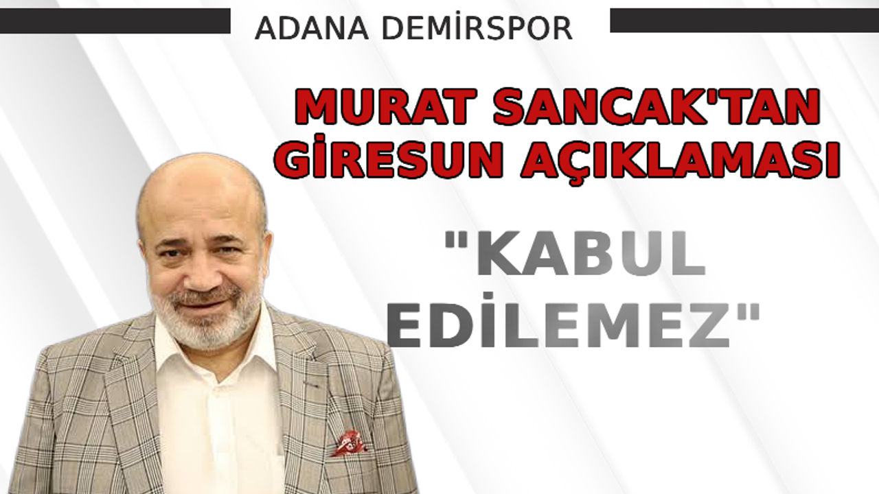 Murat Sancak'tan Giresun açıklaması!