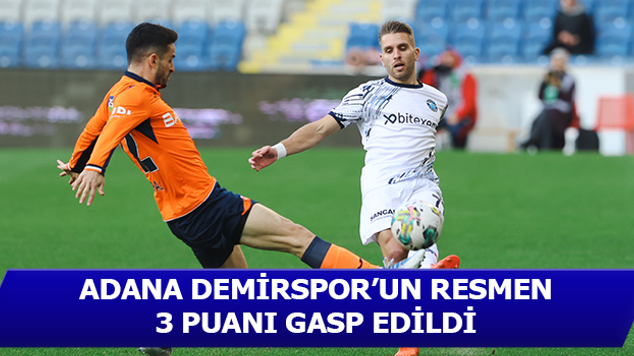 Adana Demirspor'un resmen 3 puanı gasp edildi!