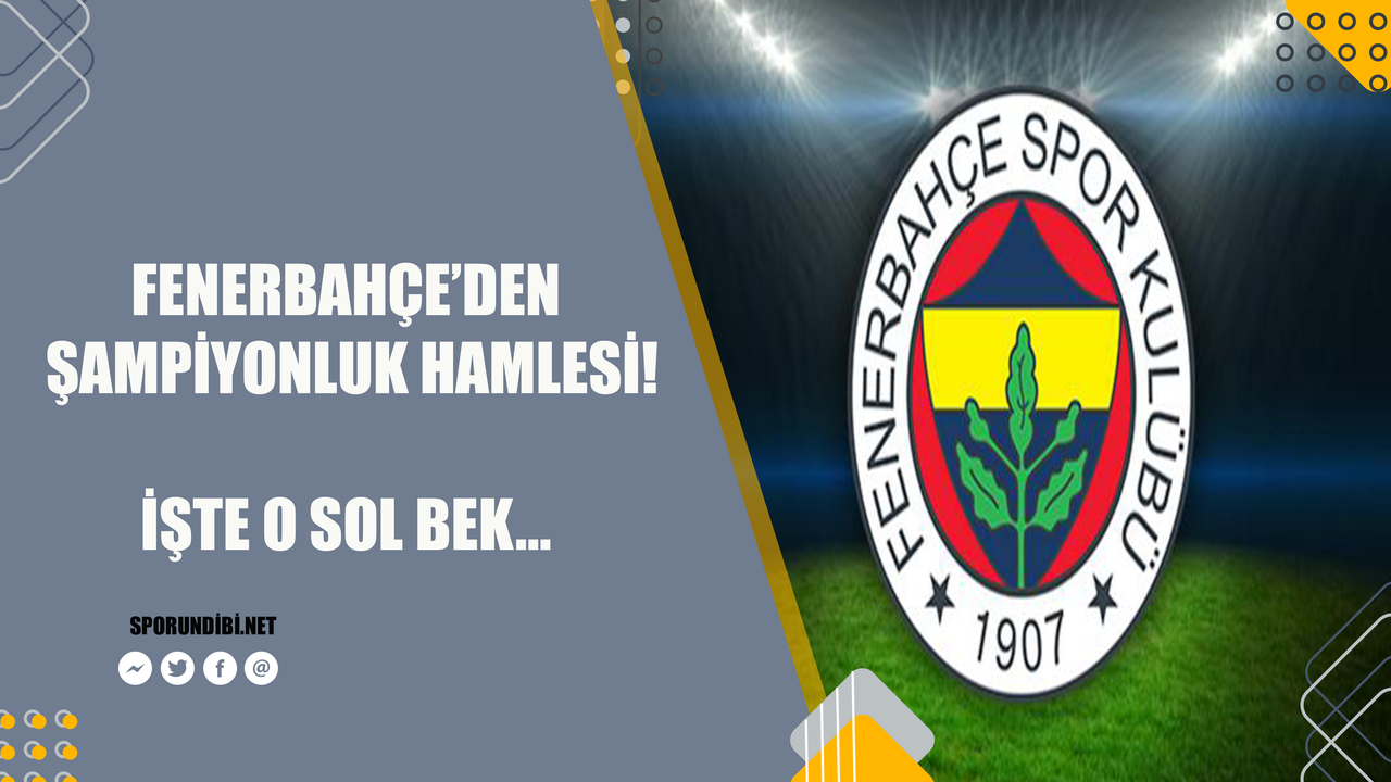 Fenerbahçe'den şampiyonluk hamlesi!