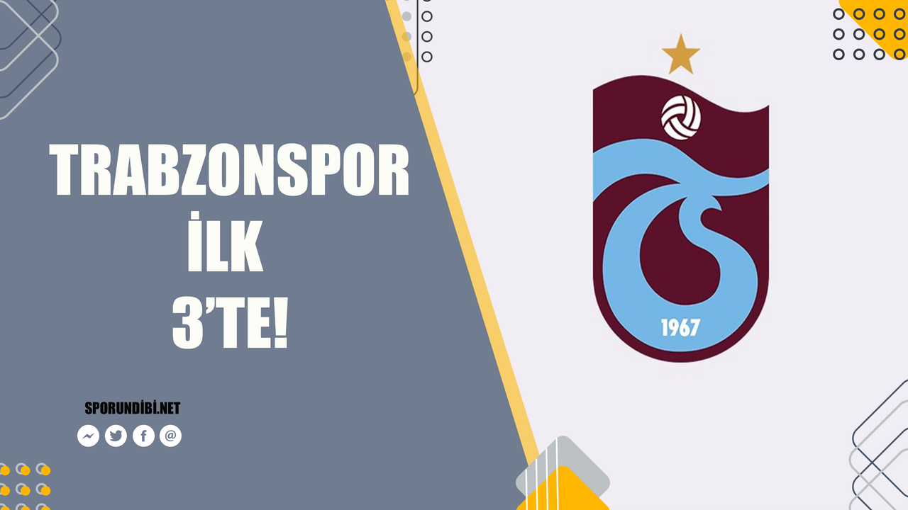Trabzonspor ilk 3'te!