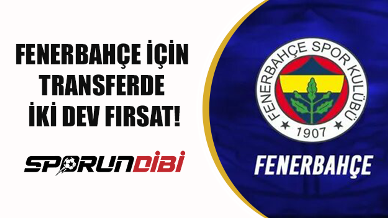 Fenerbahçe için transferde iki dev fırsat!