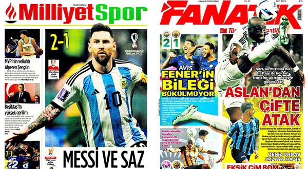 4 Aralık 2022 Pazar Spor Gazeteleri Manşetleri ve Sayfaları