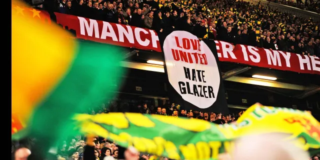 Manchester United taraftarından Glazers ailesine protesto