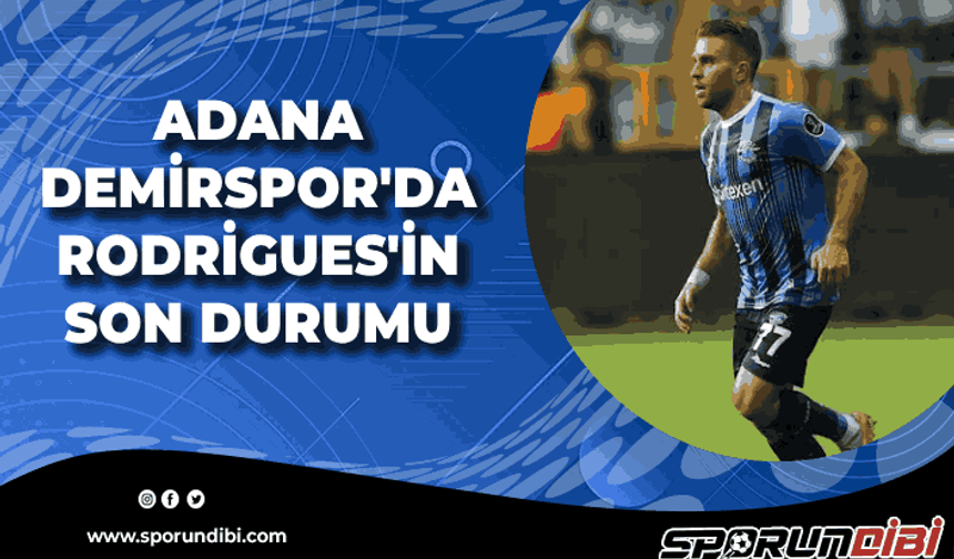 Adana Demirspor'da Rodrigues'in son durumu