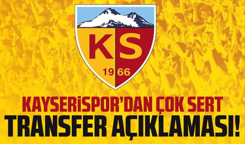 Kayserispor'dan Şenol Güneş'i hedef alan transfer açıklaması