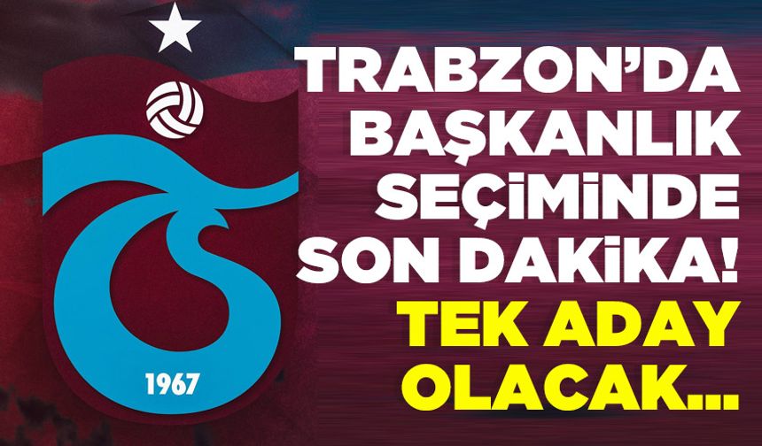 Trabzonspor'da son dakika haberi.. İşte seçime girecek isim!