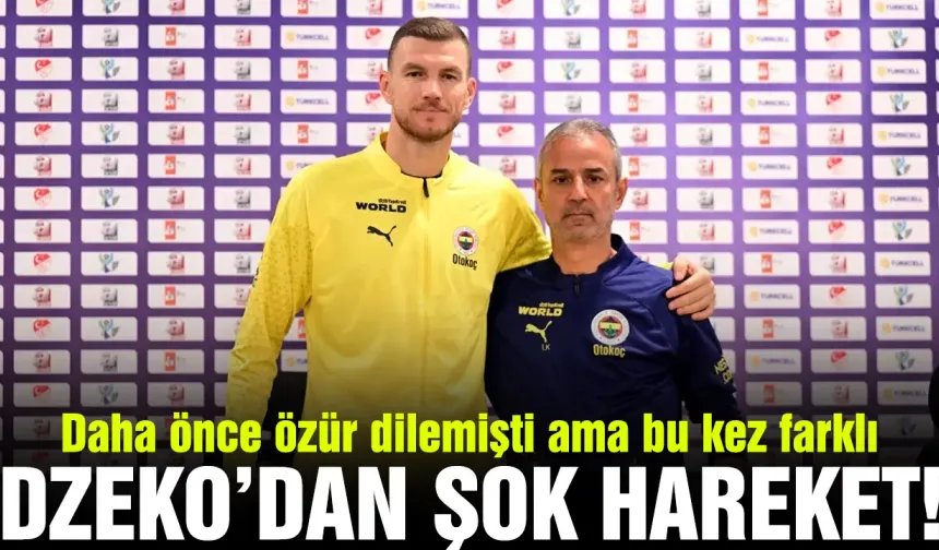 Fenerbahçe'de Dzeko, İsmail Kartal'a yaptığı hareketle gündeme oturdu! Taraftarlar şoke oldu